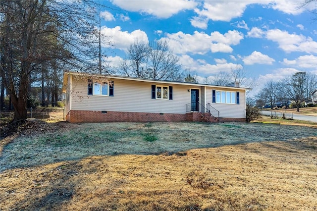 ranch-style home with crawl space