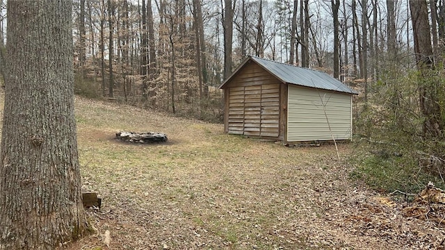 view of shed