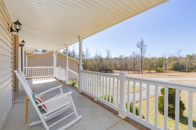 view of patio / terrace featuring covered porch