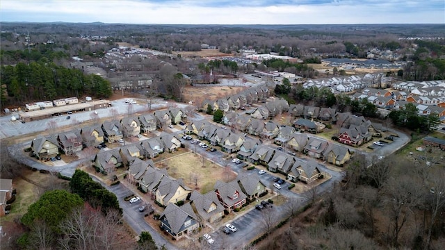 aerial view with a residential view