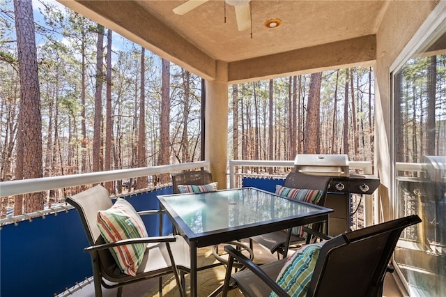 495TALLSHIP240 Tall Ship Dr, Salem, SC 29676 - sunroom / solarium featuring ceiling fan and outdoor dining space