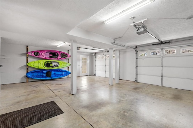 parking deck with a garage door opener