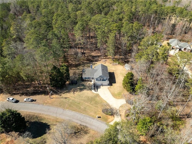 aerial view with a view of trees