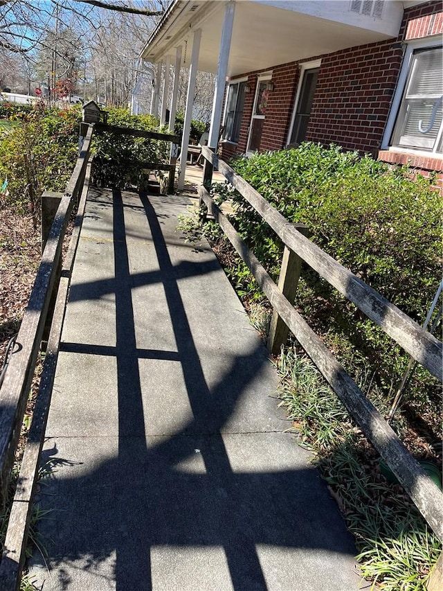 view of patio with covered porch