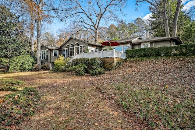 exterior space with a wooden deck