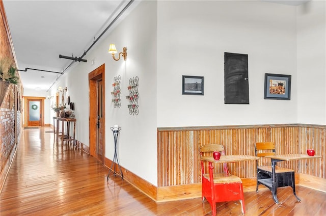 hallway featuring hardwood / wood-style flooring