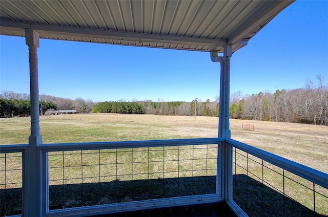 balcony with a rural view