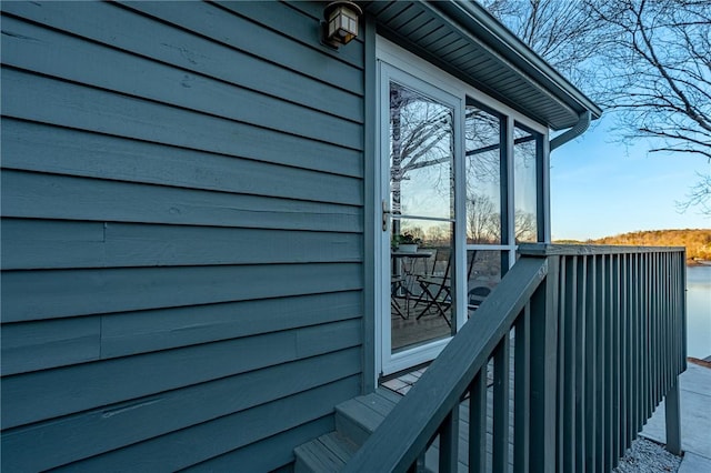 exterior space featuring a sunroom