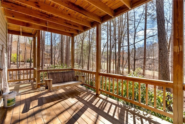 view of wooden terrace