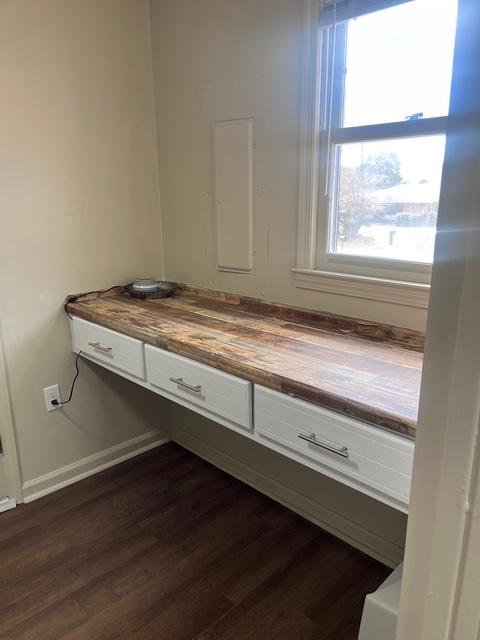 interior space featuring wood finished floors