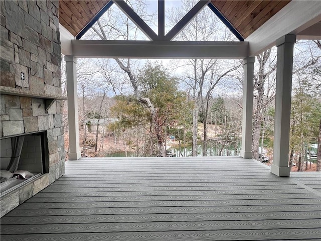 view of wooden deck