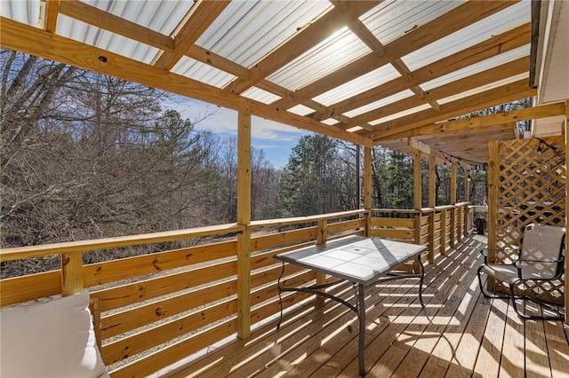 view of wooden terrace