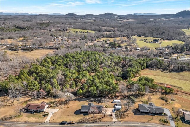 bird's eye view featuring a mountain view