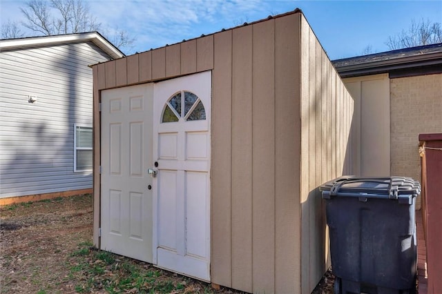 view of shed