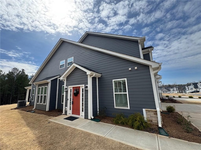 view of front of property featuring central AC