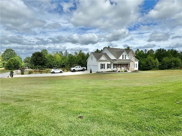 exterior space with covered porch