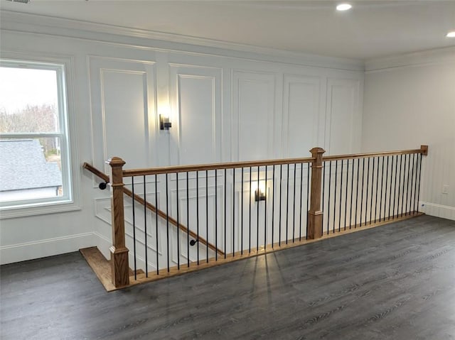 additional living space featuring visible vents, recessed lighting, baseboards, and wood finished floors