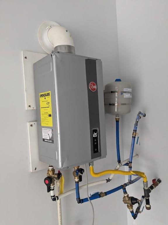 utilities featuring tankless water heater