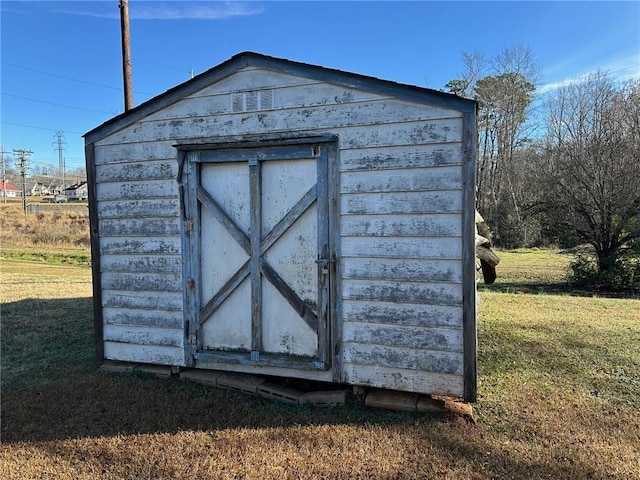 view of shed