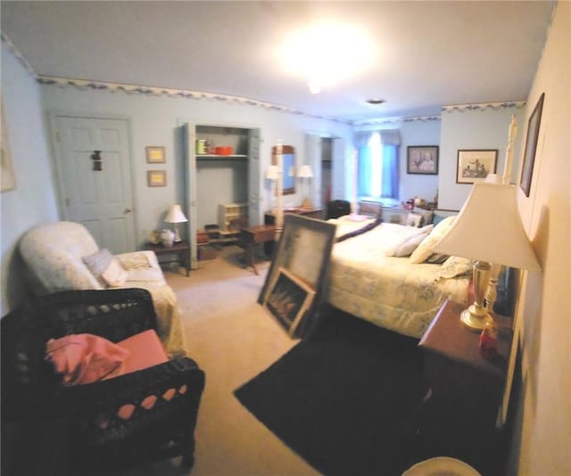 bedroom featuring carpet flooring