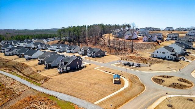 bird's eye view with a residential view