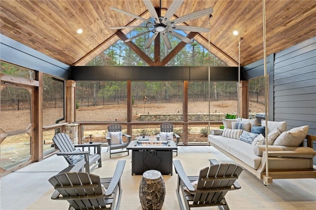 505 Bellhaven Ct, Salem, SC 29676 - view of patio / terrace featuring outdoor lounge area and fence