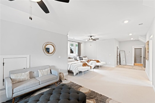 505 Bellhaven Ct, Salem, SC 29676 - carpeted bedroom with recessed lighting, baseboards, and ceiling fan