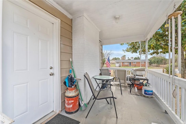 exterior space with covered porch