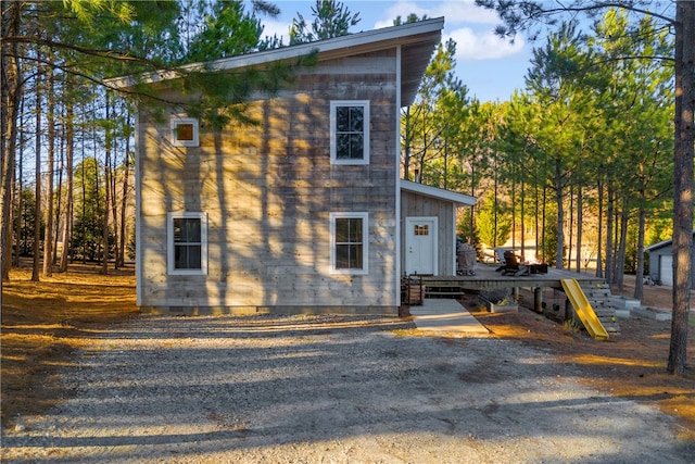 view of front of home featuring a deck