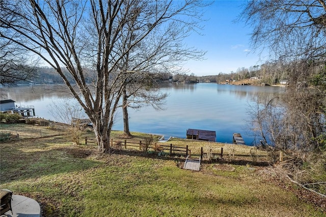 water view with fence