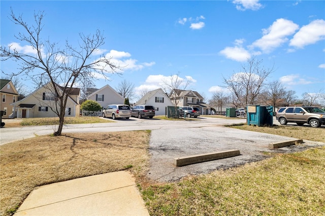 view of street with a residential view