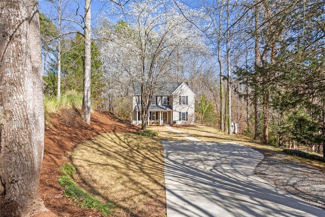 exterior space with covered porch