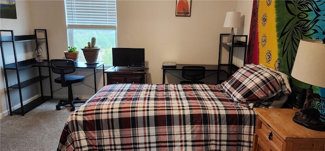 bedroom featuring baseboards and carpet floors