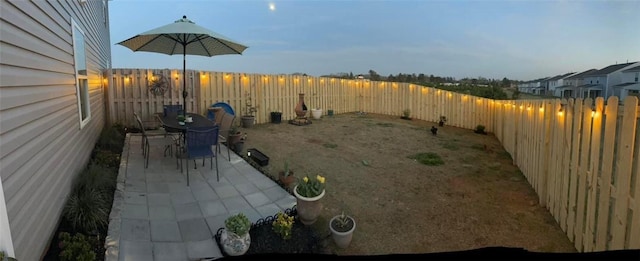 view of patio / terrace featuring a fenced backyard