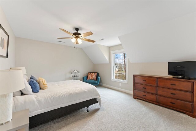103 W Chestnut Cir, Central, SC 29630 - bedroom featuring light carpet, a ceiling fan, and lofted ceiling