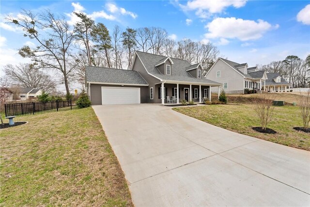 103 W Chestnut Cir, Central, SC 29630 - cape cod house with covered porch, driveway, and a garage