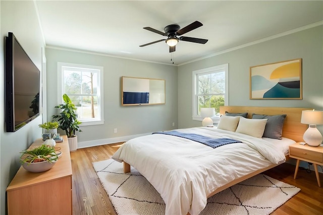 127 Old Shirley Rd, Central, SC 29630 - bedroom featuring wood finished floors, ornamental molding, and a ceiling fan