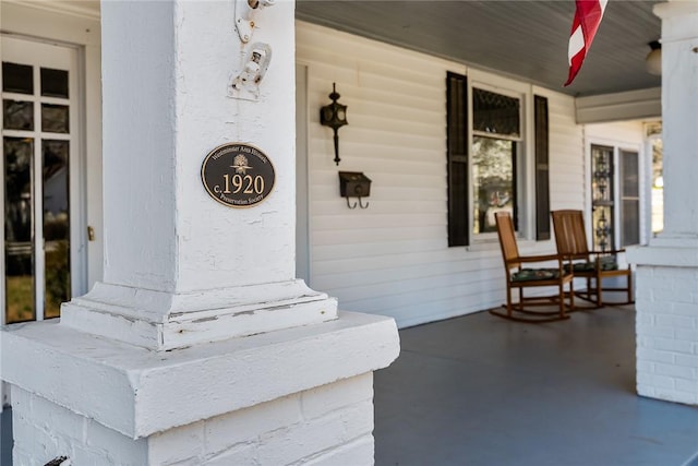 view of patio / terrace featuring covered porch