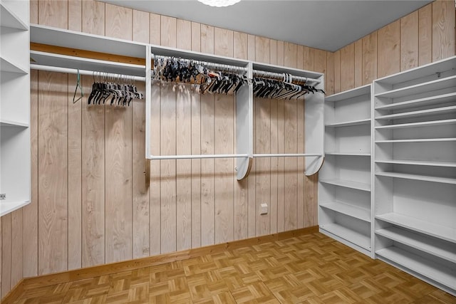 view of walk in closet