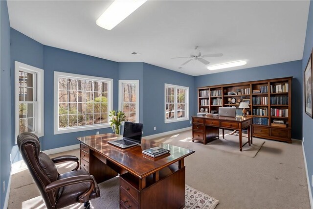 523 Heron Cove Cir, Seneca, SC 29672 - carpeted office with a ceiling fan and baseboards