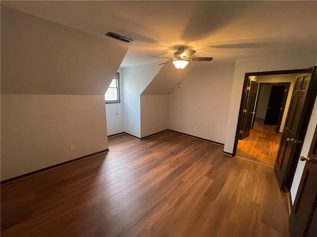 236 Issaqueena Dr, Central, SC 29630 - additional living space with ceiling fan, wood finished floors, and vaulted ceiling