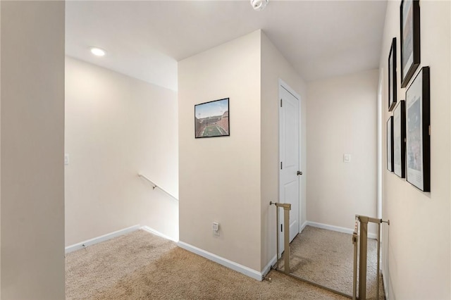 511 Oakmont Valley Trl, Seneca, SC 29678 - hallway featuring baseboards, an upstairs landing, and carpet