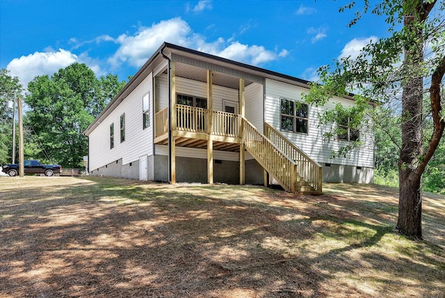3108 Owens Mills Dr, Anderson, SC 29624 - rear view of house featuring crawl space
