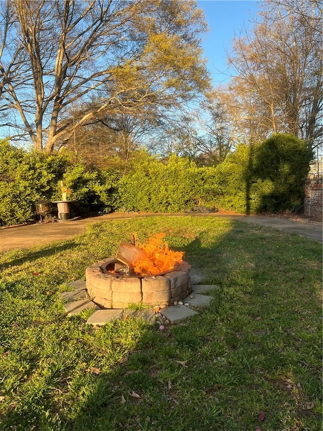 125 Victorian Dr, Anderson, SC 29625 - view of yard featuring an outdoor fire pit