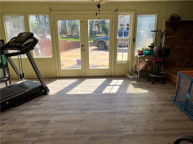 125 Victorian Dr, Anderson, SC 29625 - interior space featuring french doors, a healthy amount of sunlight, and wood finished floors