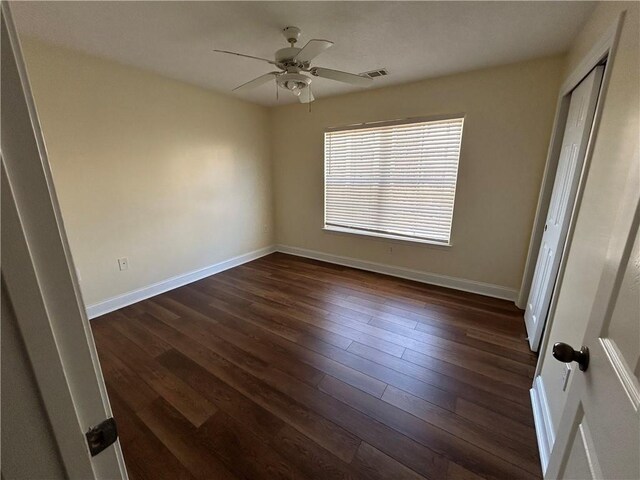 621 Lookover Dr, Anderson, SC 29621 - unfurnished room with dark wood-style flooring and a ceiling fan