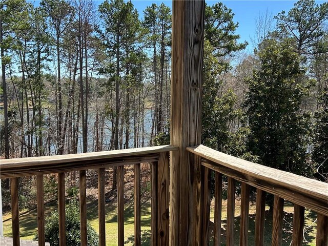 621 Lookover Dr, Anderson, SC 29621 - wooden terrace featuring view of scattered trees