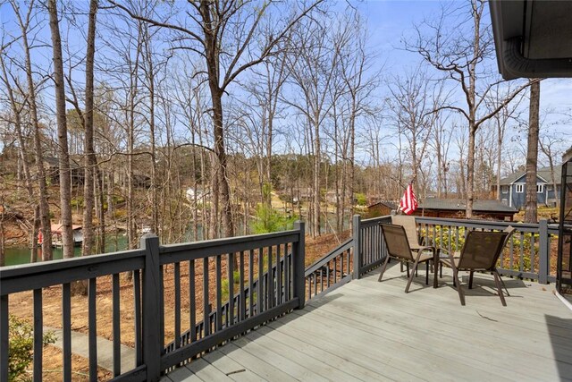 view of wooden deck
