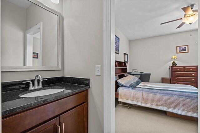 324 Crestgate Way, Easley, SC 29642 - bathroom with vanity and ceiling fan