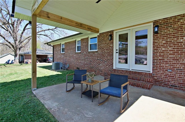view of patio featuring cooling unit